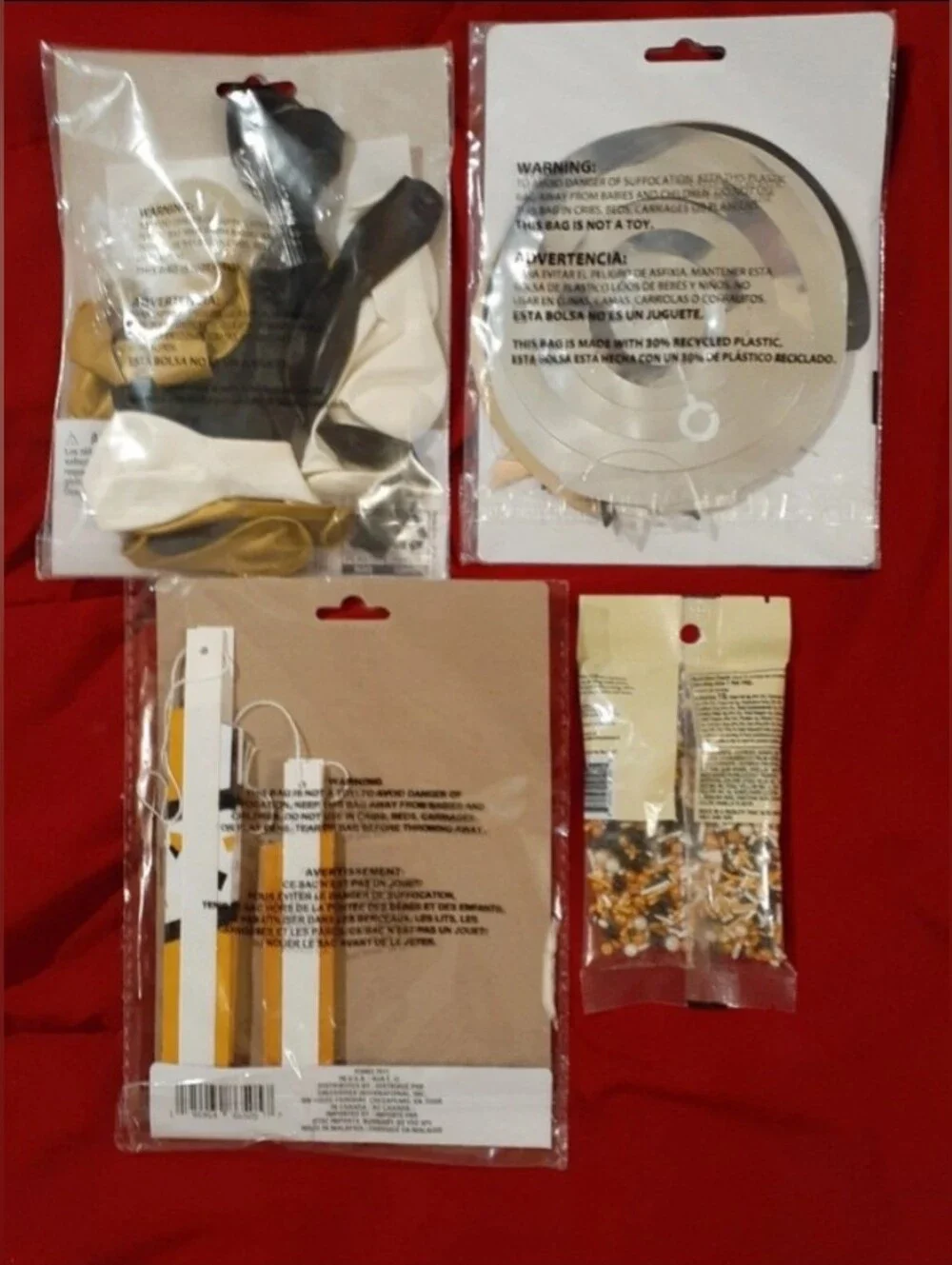Black, White & Gold Party Decorating Kit